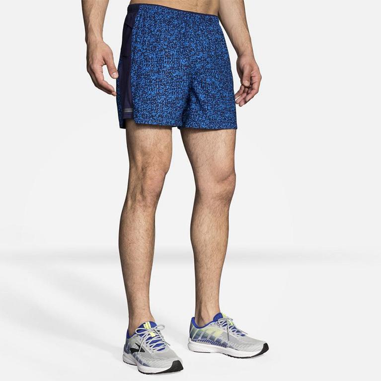 Brooks Sherpa 5 Running Shorts - Men's - Blue (63182-VKXB)